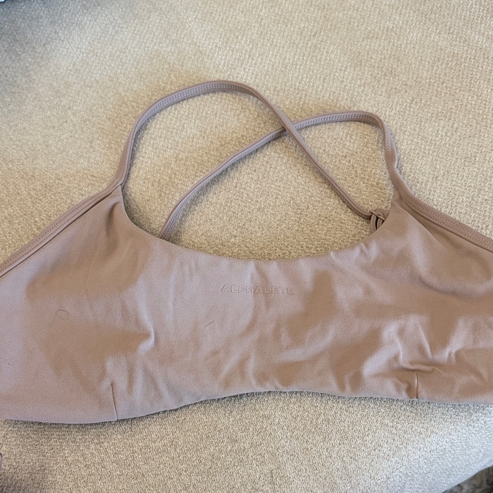 Alphalete Beige Nude Crossback Bralette